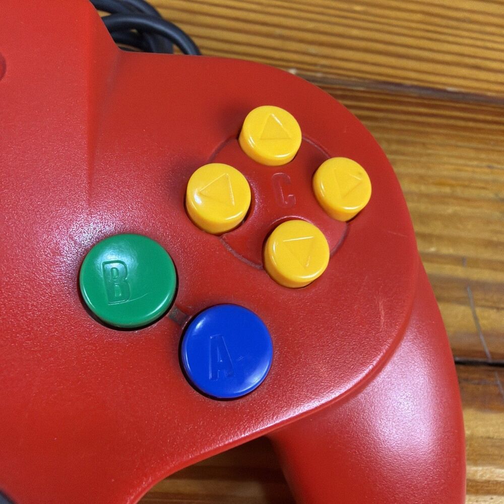 Nintendo 64 OEM Controller (Red) Cleaned | Tested With Memory/Controller Pack - Picture 11 of 16